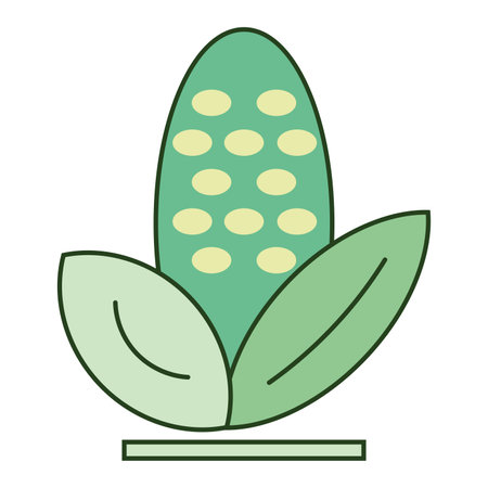 Isolated colored corn icon Flat design Vectorのイラスト素材