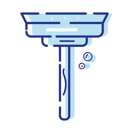 Isolated blue toilet suck cleanliness icon Vectorのイラスト素材