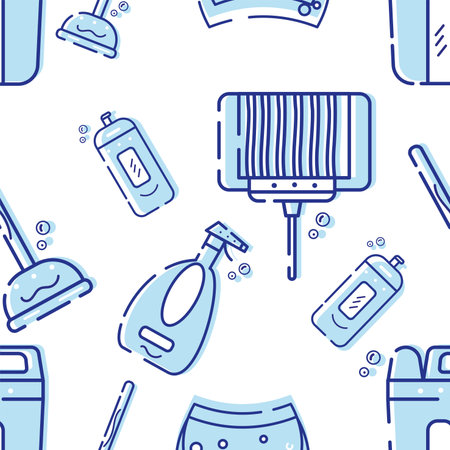 Colored blue cleanliness seamless pattern background Vectorのイラスト素材