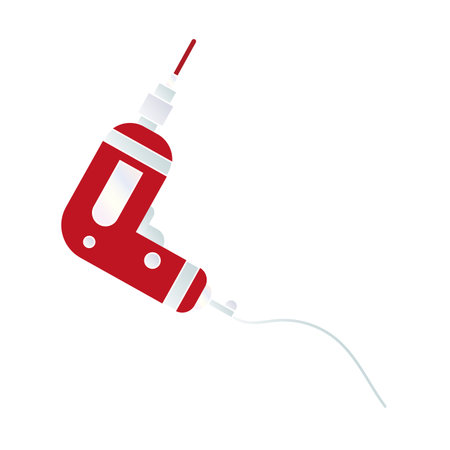 Isolated electric drill icon Flat design Vectorのイラスト素材