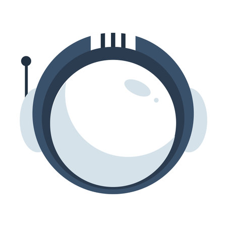 Isolated astronaut helm icon Flat design Vectorのイラスト素材