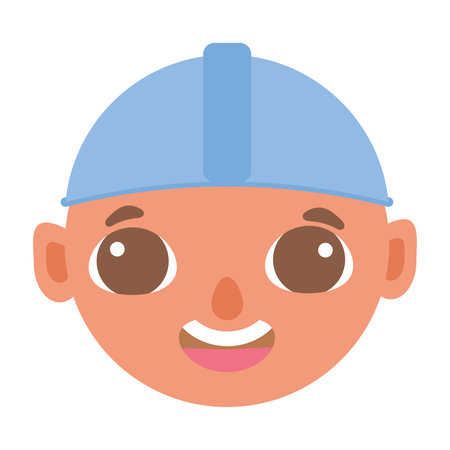 Isolated happy male character avatar Vectorのイラスト素材