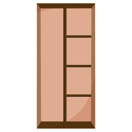 Isolated colored wooden closet furniture image Vectorのイラスト素材