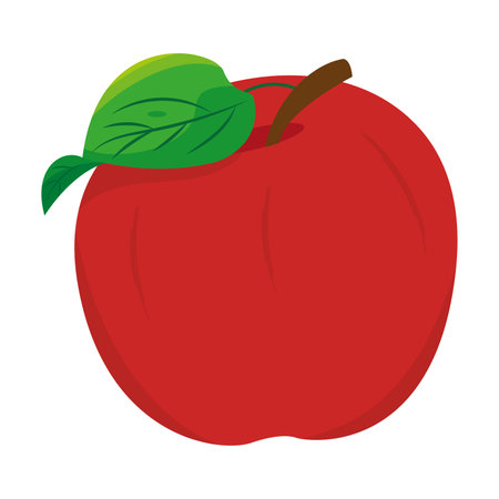 Isolated red apple fruit icon Vectorのイラスト素材