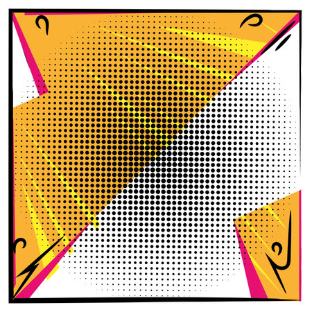 Colored empty comic page with halftone effect Vectorのイラスト素材