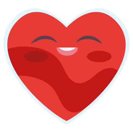Isolated cute happy blood heart shape character Vectorのイラスト素材