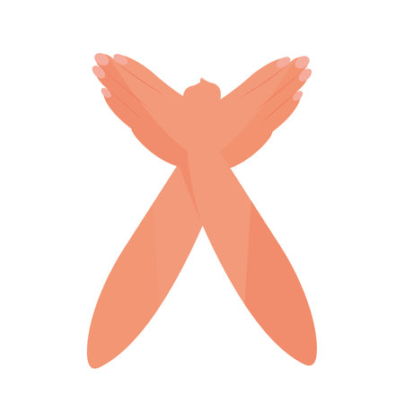 Pair of hands doing a dove bird gesture Sketch icon Vectorのイラスト素材