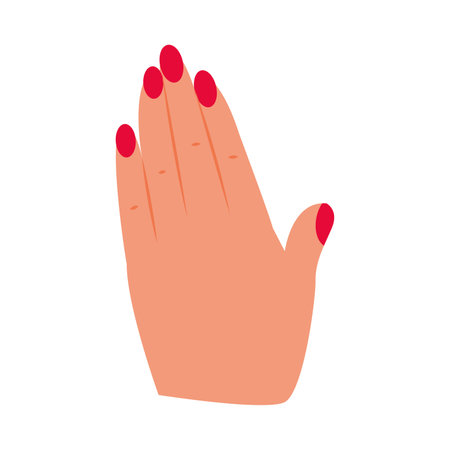 Isolated hand gesture sketch icon Vectorのイラスト素材