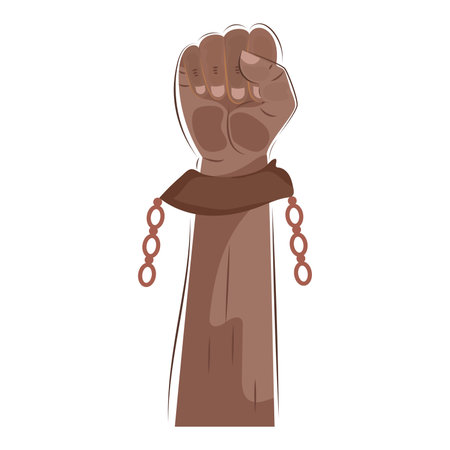Isolated sketch of a hand protesting with handcuffs Vectorのイラスト素材