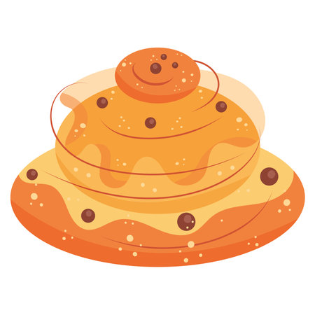 Isolated colored bakery sugar cookie product Vectorのイラスト素材
