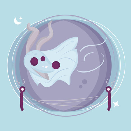 Isolated cute dog on ghost costume Vectorのイラスト素材