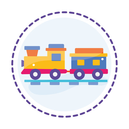 Isolated colored train icon Flat design Vectorのイラスト素材