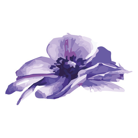 Isolated watercolor sketch of a flower Vectorのイラスト素材