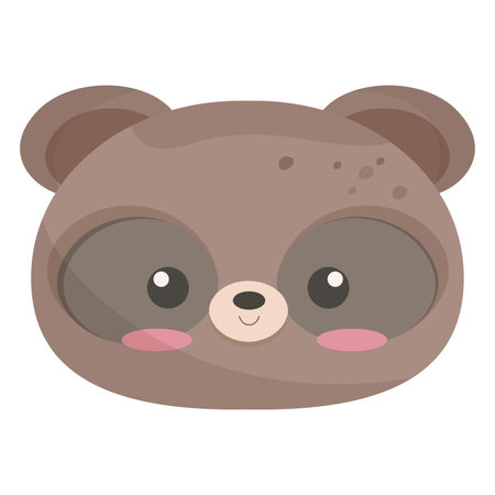 Isolated cute bear avatar character Vectorのイラスト素材