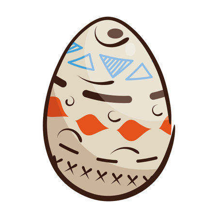 Isolated colored easter egg icon Vectorのイラスト素材