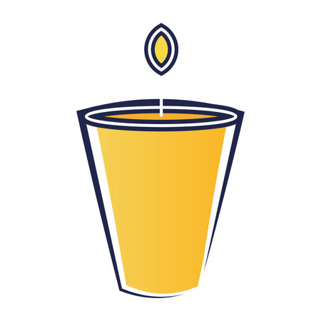 Isolated colored sketch of a candle icon Vectorのイラスト素材