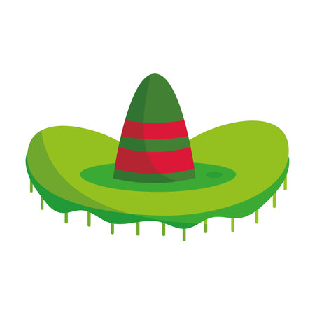 Isolated traditional mexcian hat Sombrero icon Vectorのイラスト素材