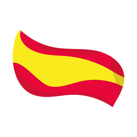 Isolated flag of Spain with a wave effect Vectorのイラスト素材