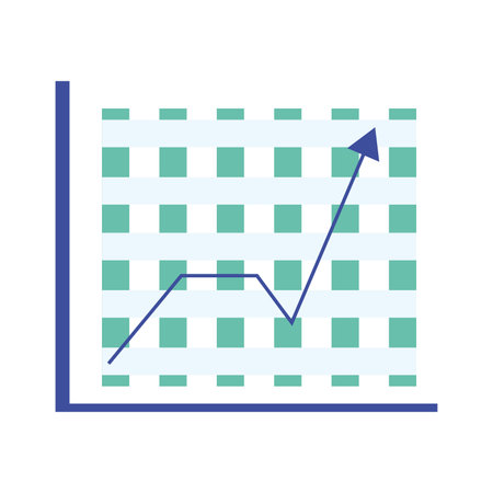 Isolated business growing graph icon Vectorのイラスト素材