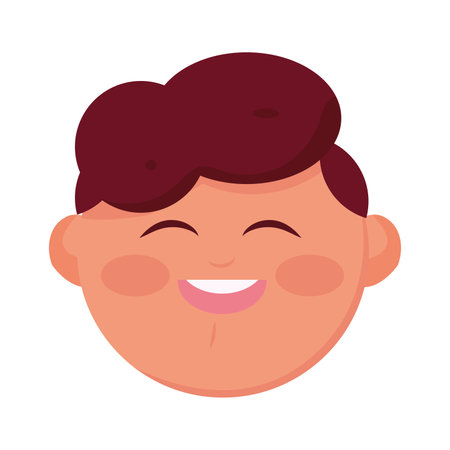 Isolated cute happy male avatar Vectorのイラスト素材