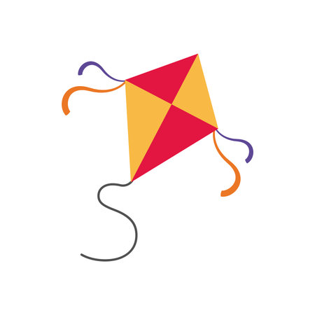 Isolated colored kite toy icon Flat design Vectorのイラスト素材
