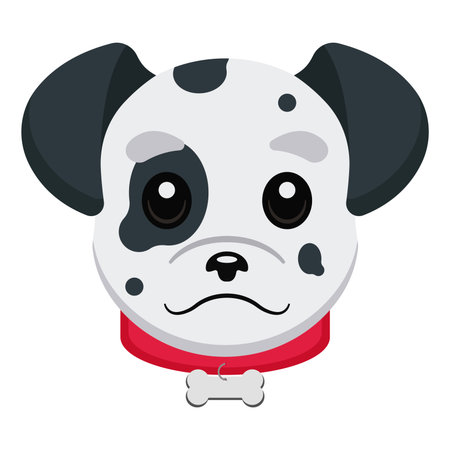 Dalmatian dog face vector. Vectorのイラスト素材