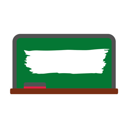 Green chalkboard flat icon. Vectorのイラスト素材