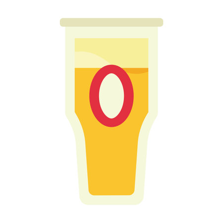 Zero alcohol beer glass. Vectorのイラスト素材