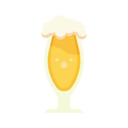 Foamy tulip beer glass. Vectorのイラスト素材