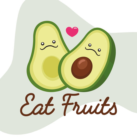 Eat fruits poster Vectorのイラスト素材