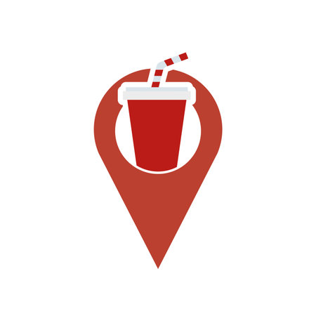 Soda pin location icon. Vectorのイラスト素材