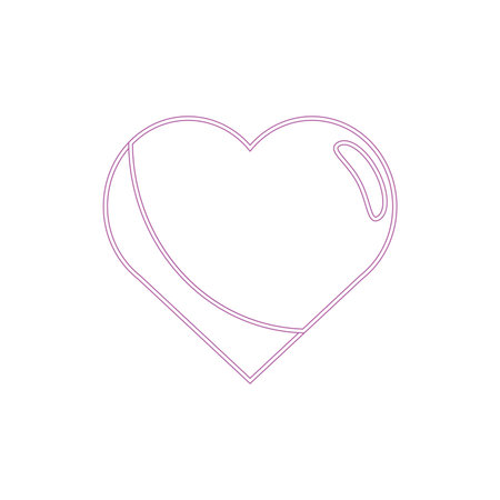 Outlined heart shape. Vectorのイラスト素材