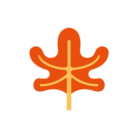 Orange oak leaf autumn design. Vectorのイラスト素材