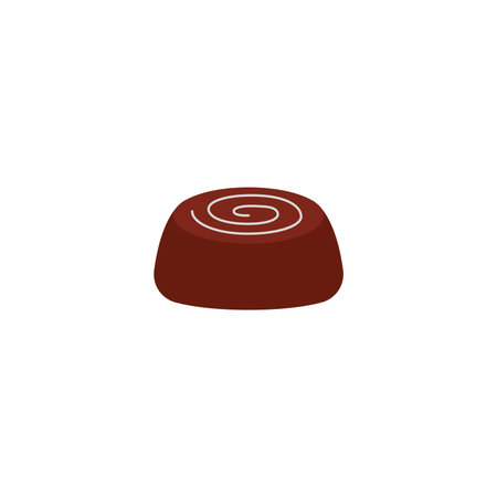 Brown chocolate truffle candy. Vectorのイラスト素材