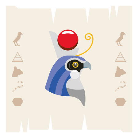 Horus falcon head icon. Vectorのイラスト素材