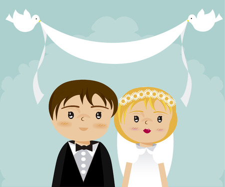 Vector image of weddingのイラスト素材