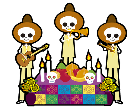 Vector image skullsのイラスト素材