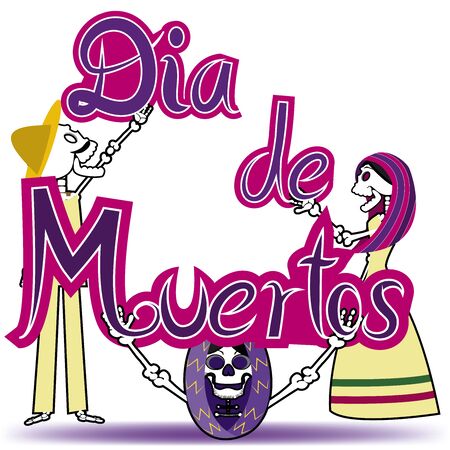 vector image day of the dead letters Vector illustration.のイラスト素材