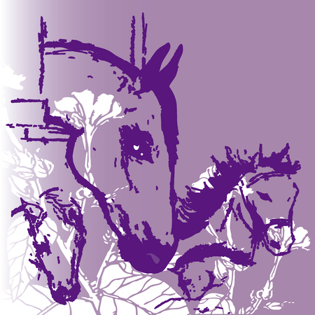 horses background 2のイラスト素材