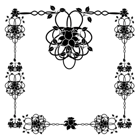 design element frame flourishes vintage 1のイラスト素材