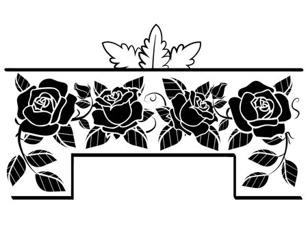roses frame design element 2のイラスト素材