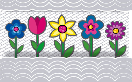 background flower in colorのイラスト素材