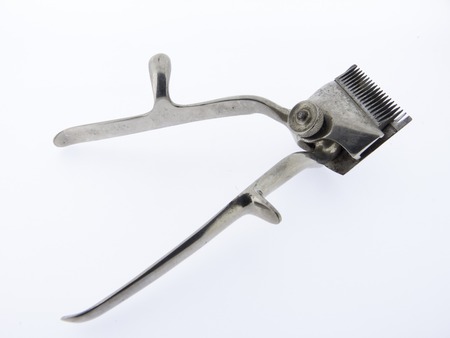 old hair clippers, rustic scissors hairdressing toolの写真素材