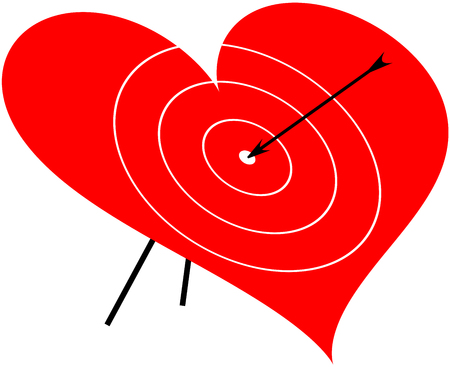 right in the heartのイラスト素材