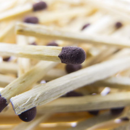 matches on white background, a bunch of fiery sticksの写真素材