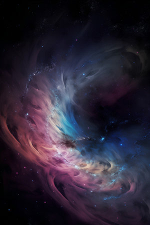 Cosmic space and stars, computer generated abstract background, 3D renderingの素材