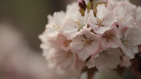 Cherry blossoms in full bloom in spring. Selective focus.の素材