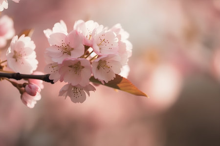 cherry blossom in spring, soft focus, shallow DOFの素材