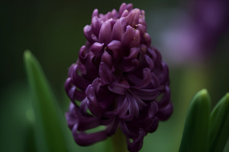 Close up of purple hyacinth (hyacinthus orientalis)の素材