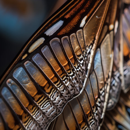 Macro detail of a butterfly wing, texture background, macro photographyの素材